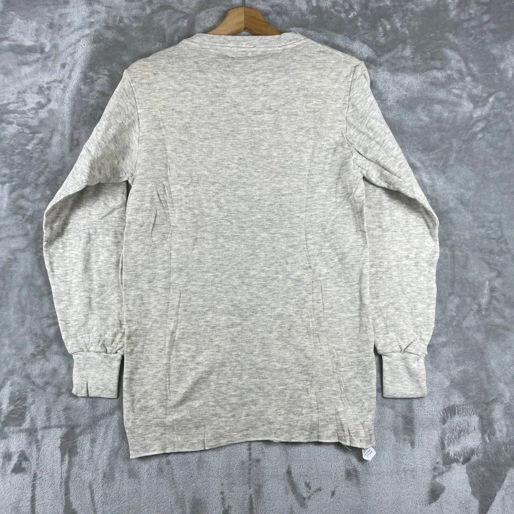 Vintage Duofold Thermal Shirt Mens M Grey Long Sleeve Wool Blend Base Layer USA